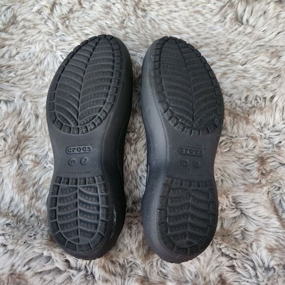 CROCS Kadee Sling Back Ballet Flats Black Women's Size 7 - Picture 7 of 8